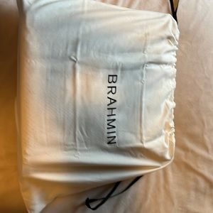 Brahmin Cross body bag. Light pink & gray with sparkle.